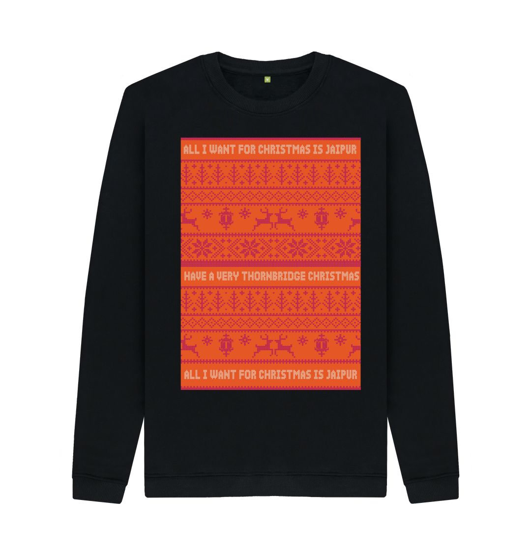 Thornbridge Jaipur Christmas Jumper julegenser svart L
