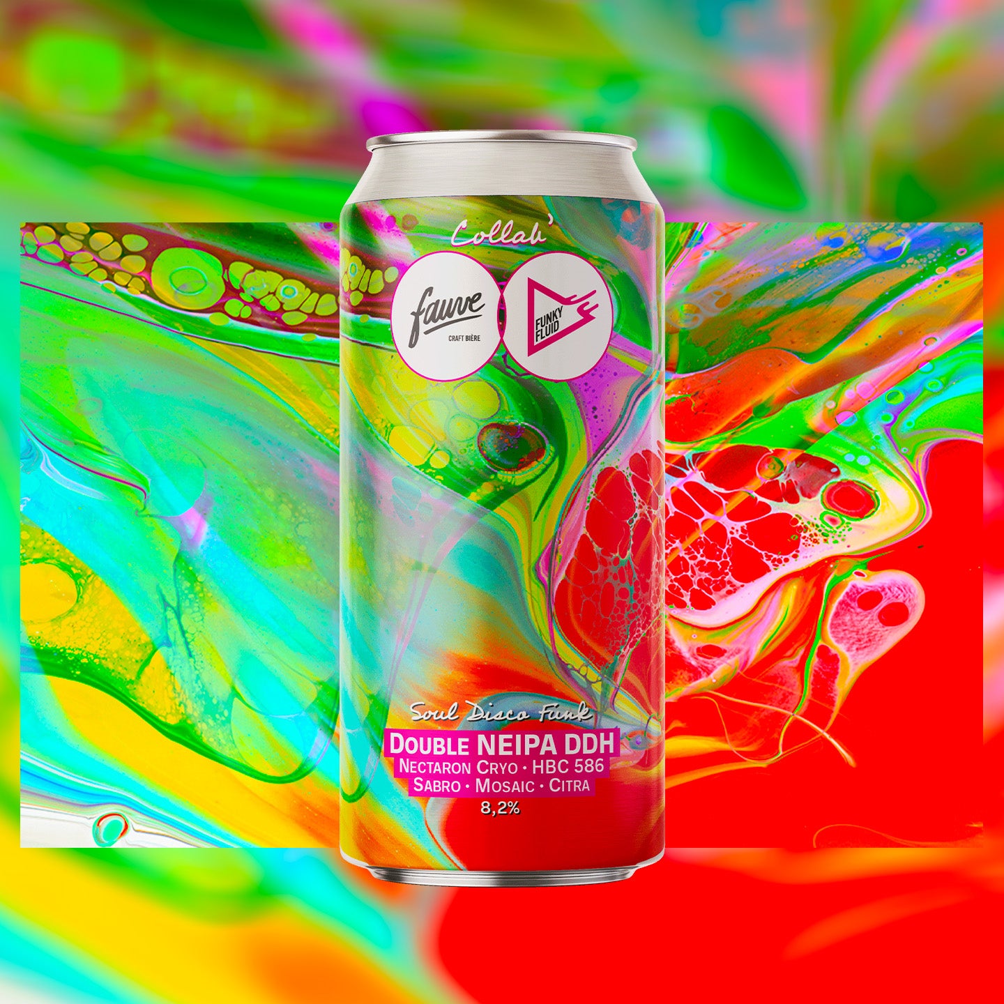 Fauve Soul Disco Funk double NEIPA øl boks 44 cl fruktig 8,2%