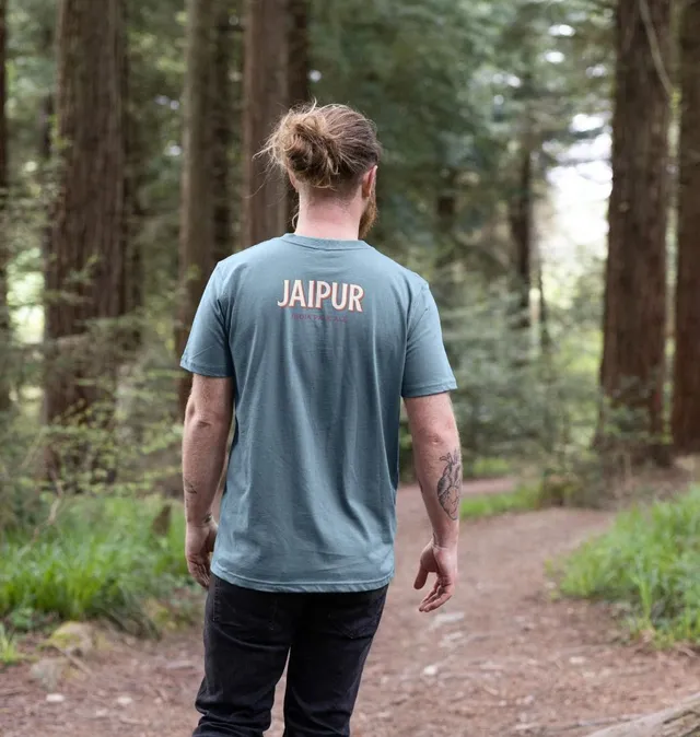 Thornbridge Jaipur Back Print t-skjorte hvit økologisk