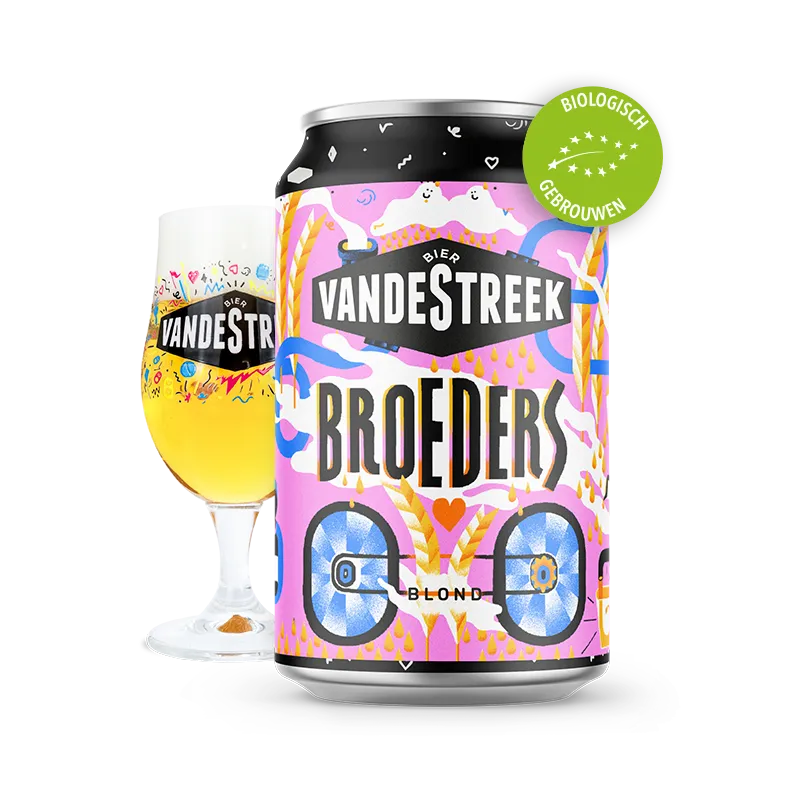 Vanderstreek Broeders blond øl 33cl boks økologisk