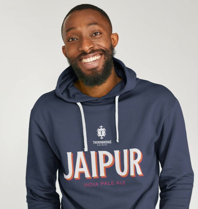 Thornbridge Jaipur hettegenser svart L økologisk bomull