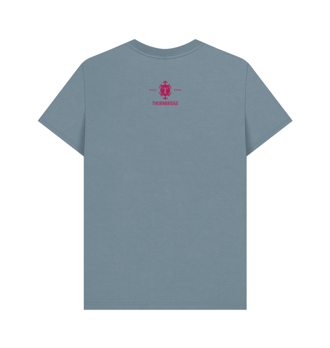 Thornbridge Jaipur t-skjorte mørkeblå rosa logo