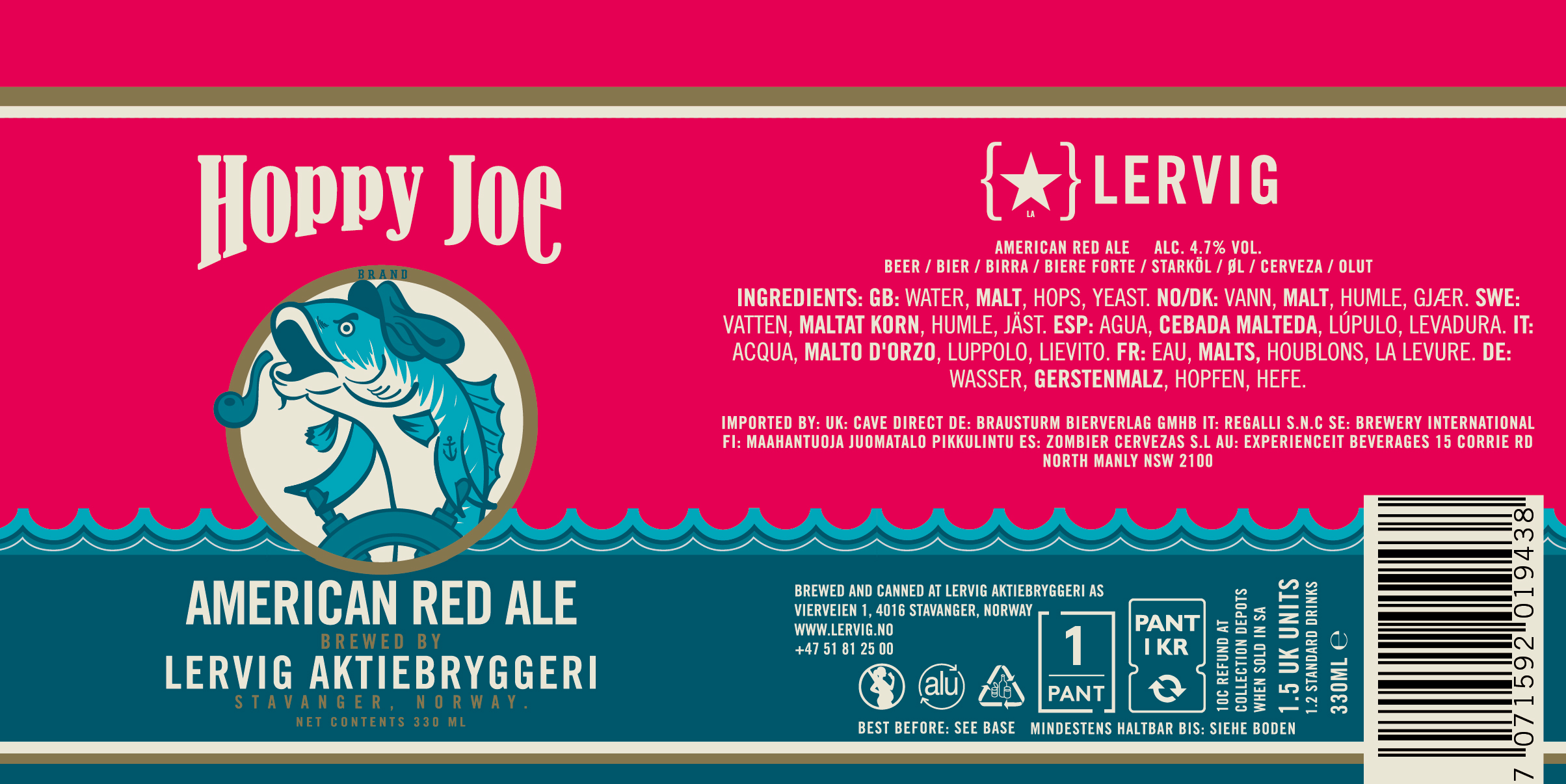 Lervig Hoppy Joe IPA boks 33 cl session