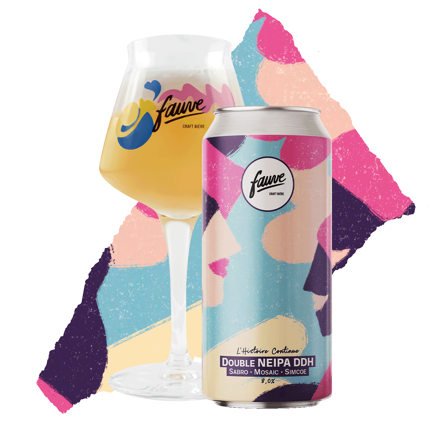 Fauve L’Histoire Continue double NEIPA boks 44cL 8,0%