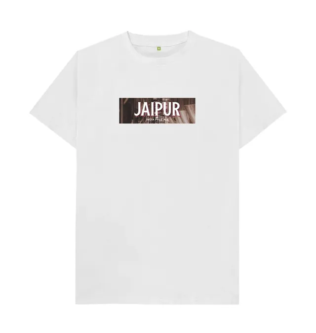 Thornbridge Jaipur boxed logo t-skjorte hvit M bomull