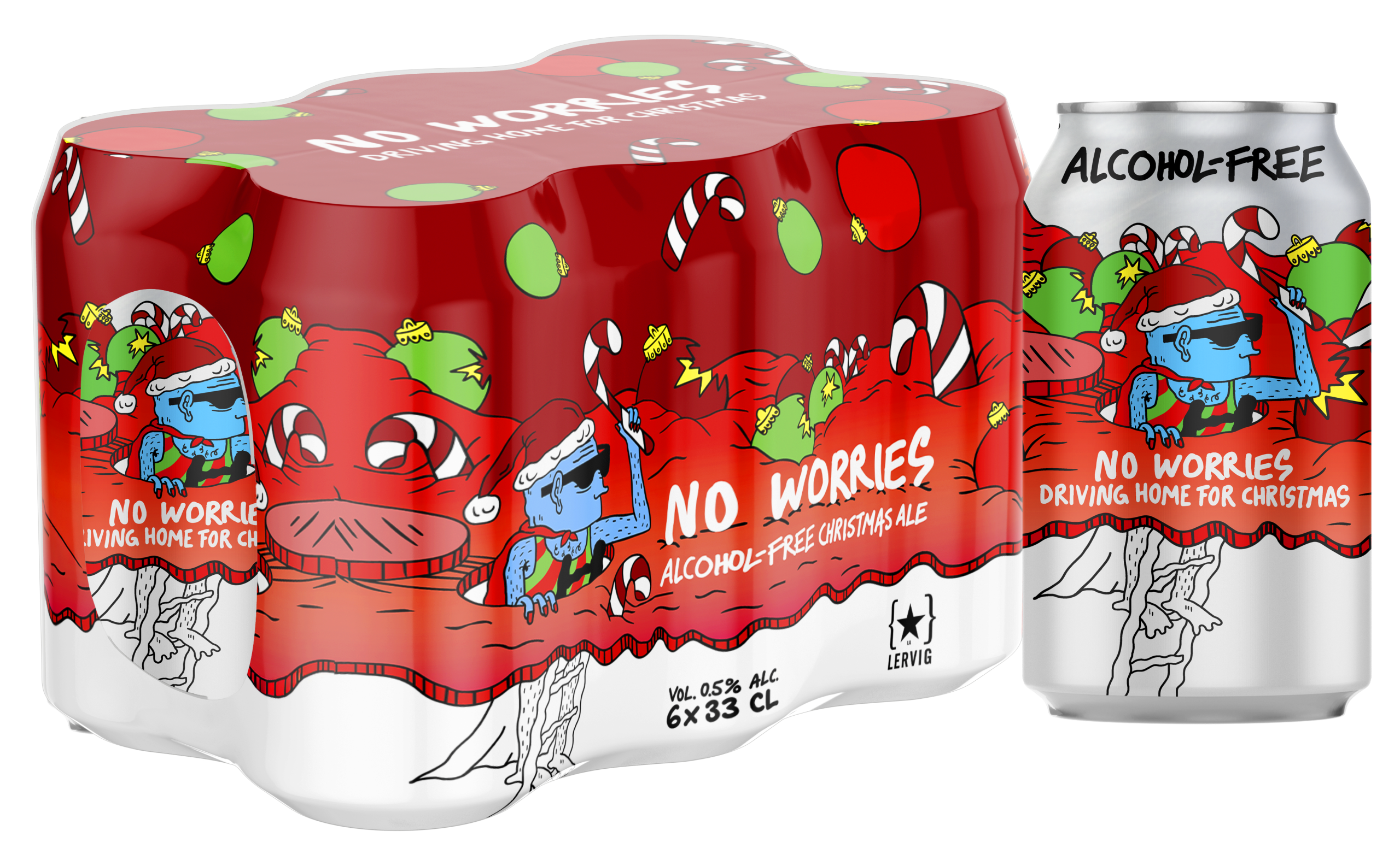 Lervig No Worries Driving Home for Christmas alkoholfri øl boks 33cl