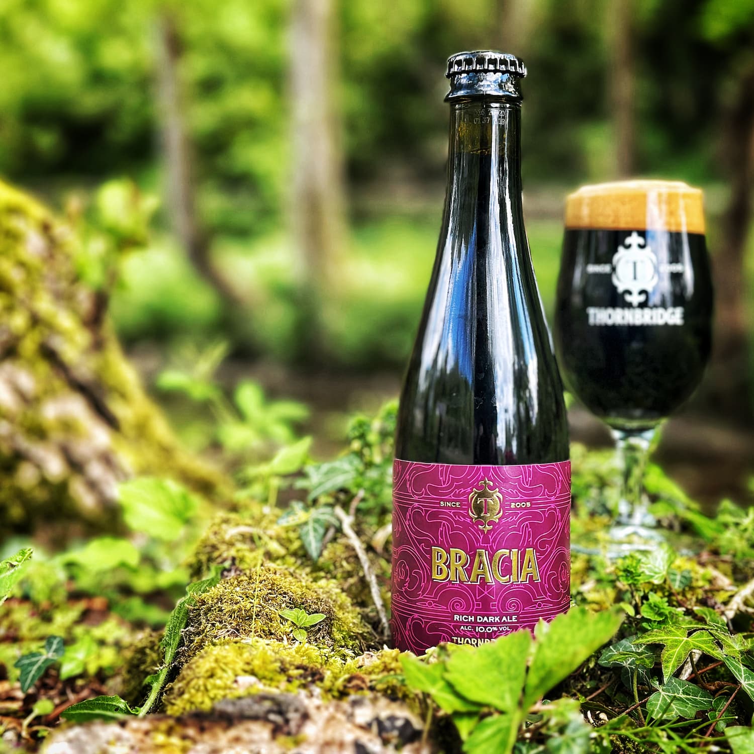 Thornbridge Bracia Dark Ale øl flaske 10% honning