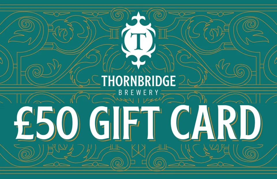 Thornbridge Gift Card gavekort 50 pund nettbutikk