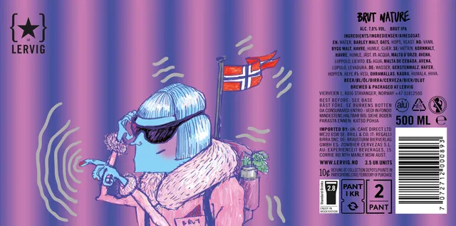 Lervig Brut Nature øl boks tørr