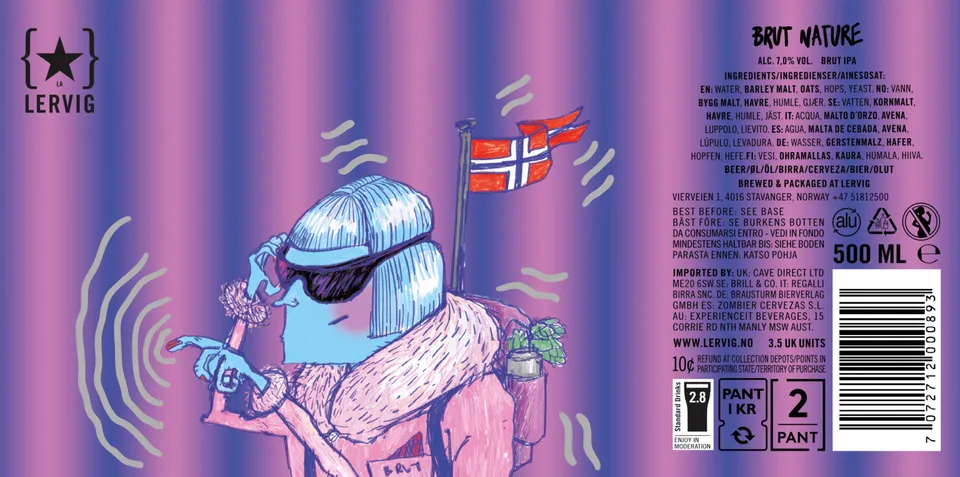 Lervig Brut Nature øl boks tørr