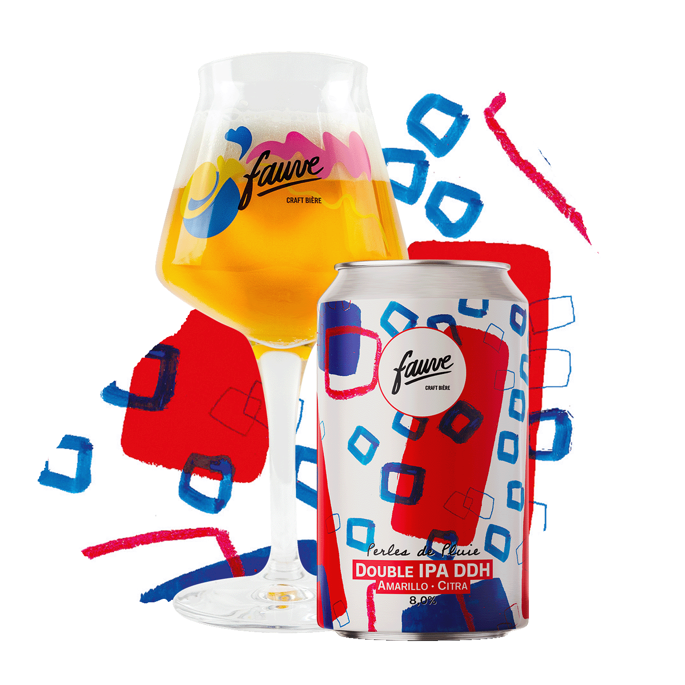 Fauve Perles de Pluie DIPA øl boks 33 cl 8 prosent