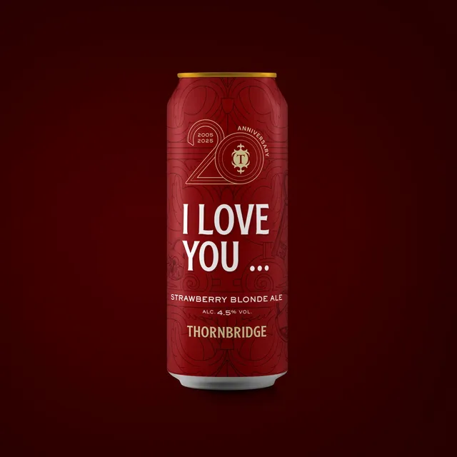 Thornbridge I Love You blonde ale øl 440 ml boks jordbær