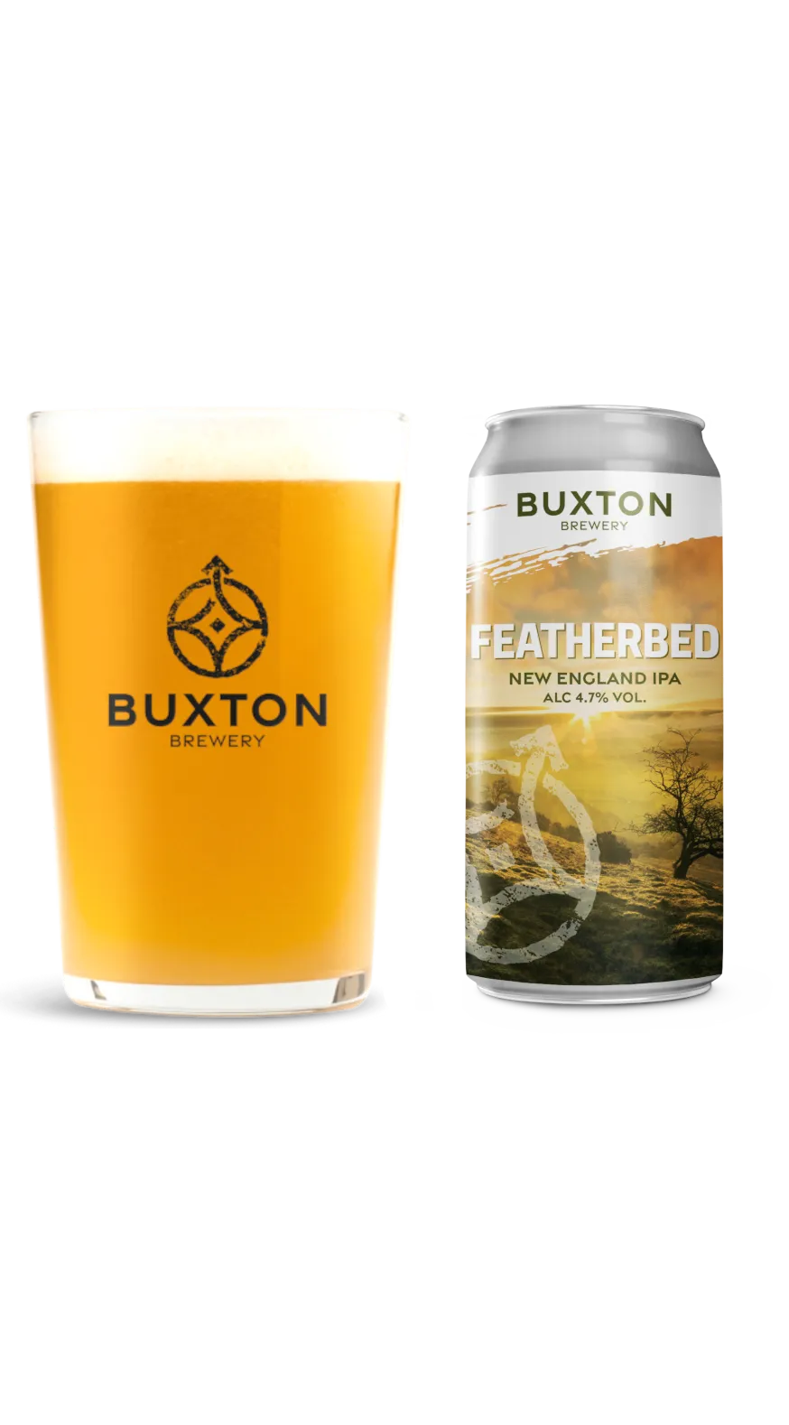 Buxton Featherbed NEIPA øl 4-boks + glass myk