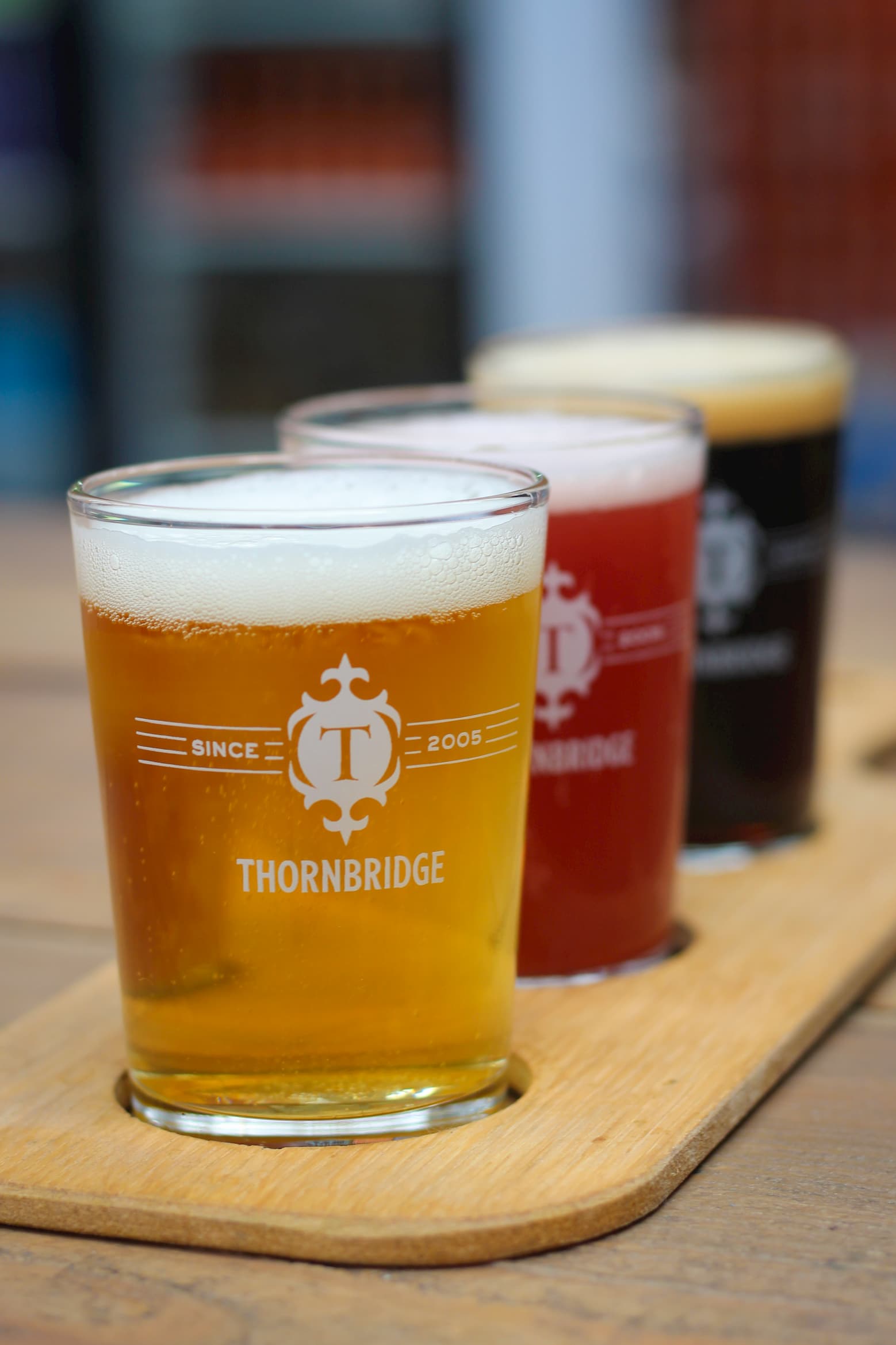 Thornbridge Beer Flight Paddle ølglass 3x19cl trebrett