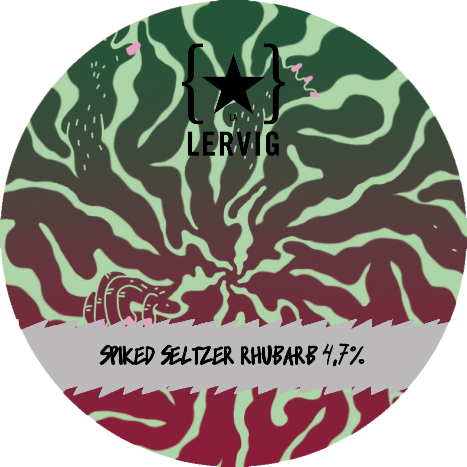 Lervig Spiked Seltzer Rhubarb hard seltzer 1 boks rabarbra