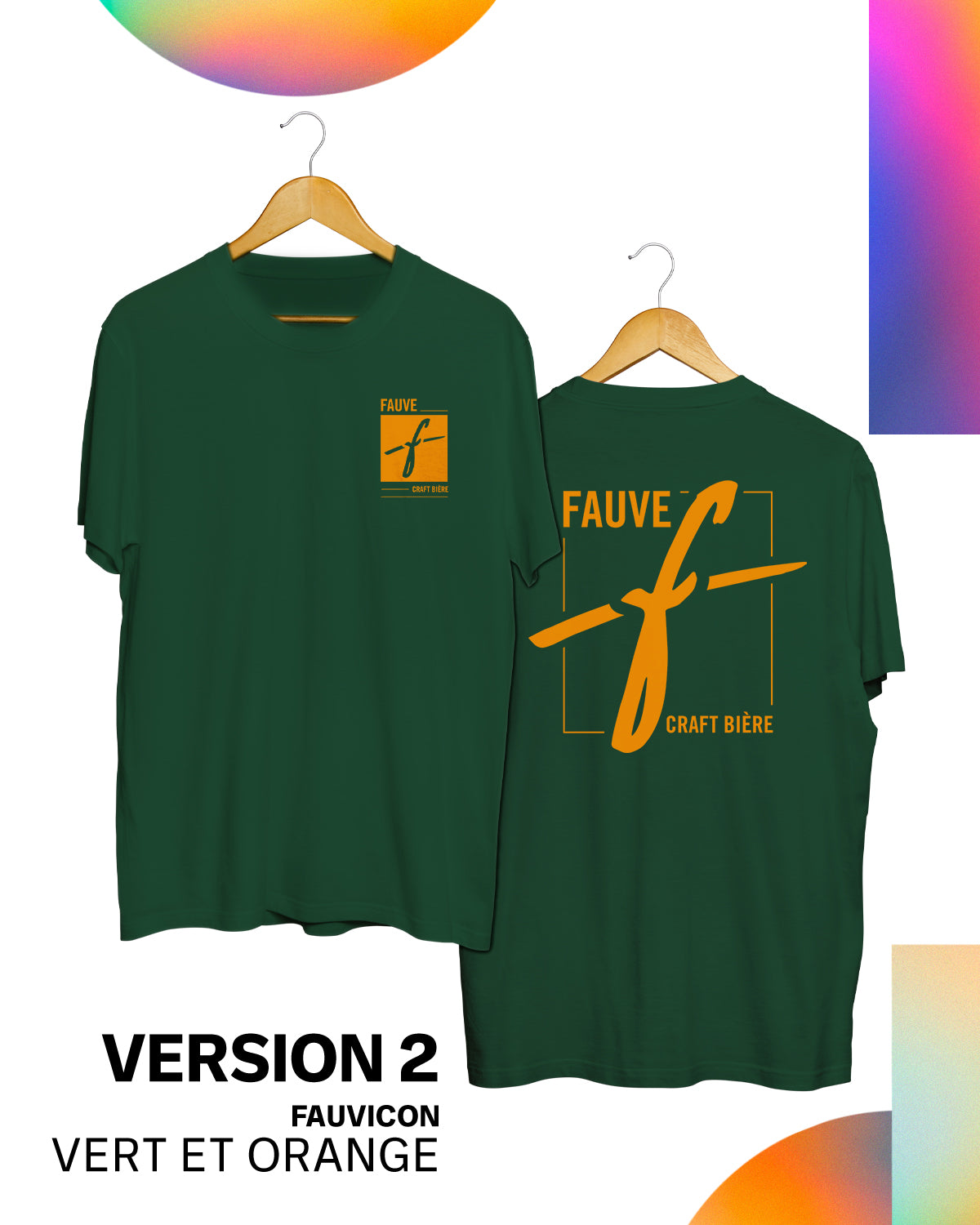 Fauve Fauvicon t-skjorte blå rød L unisex