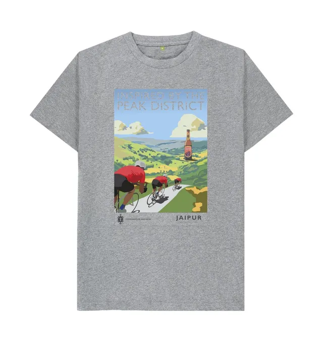 Thornbridge Jaipur retro t-skjorte svart M økologisk