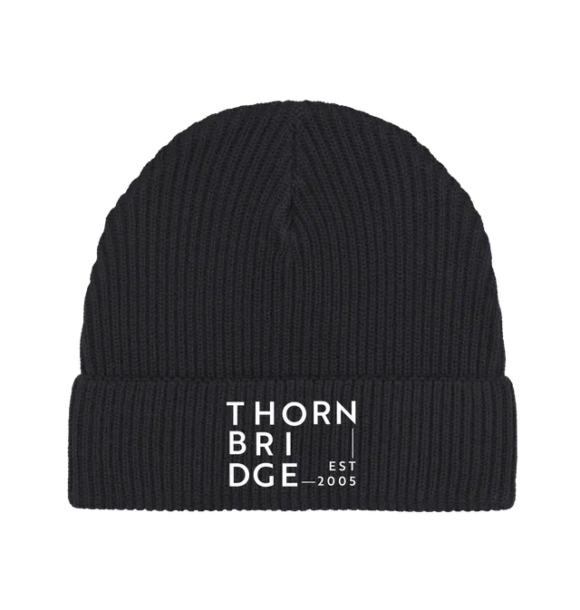 Thornbridge Beanie lue strikket svart one size