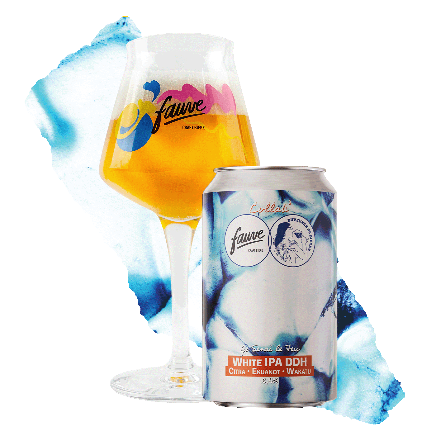 Fauve Je Serai le Feu white IPA boks 33 cl 6,4% hvete