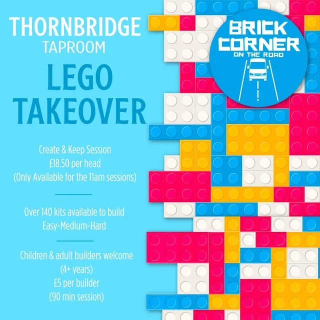 Thornbridge Taproom LEGO takeover billett bygg 90 min
