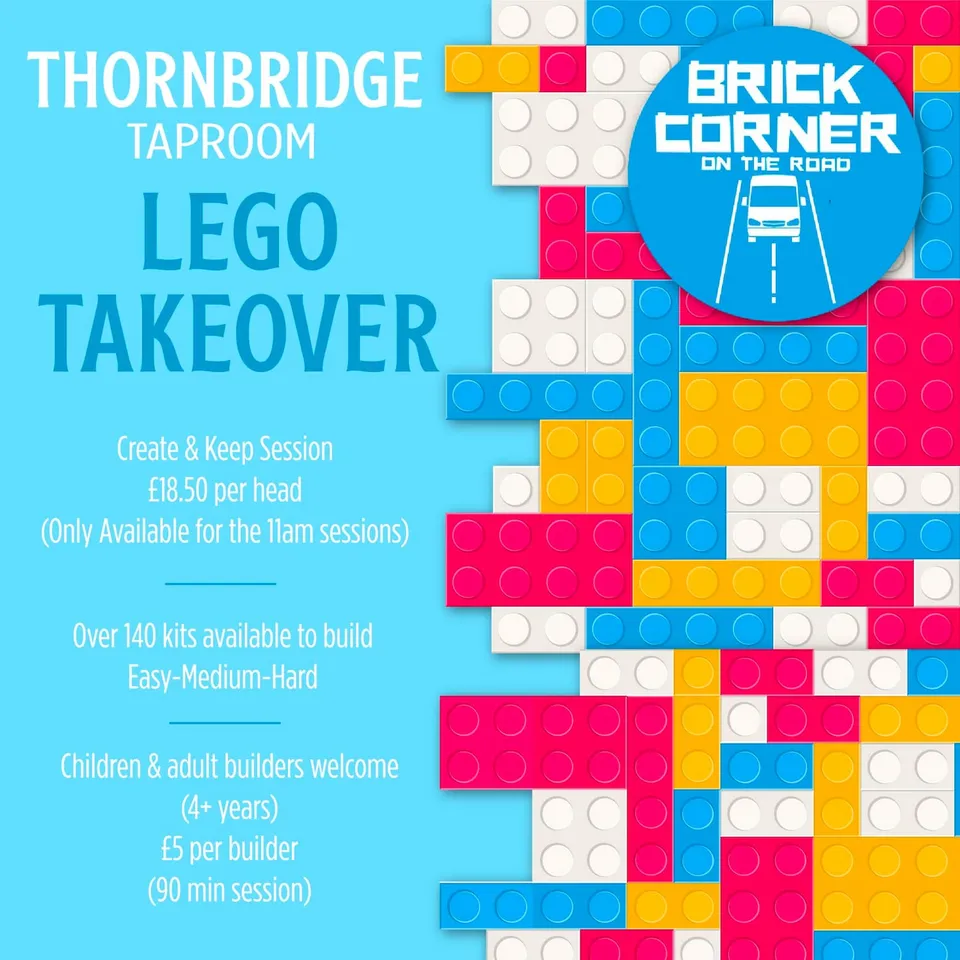 Thornbridge Taproom LEGO takeover billett bygg 90 min