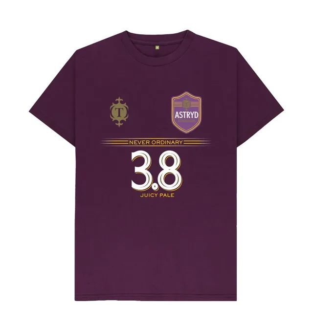 Thornbridge Astryd Football t-skjorte lilla økologisk bomull