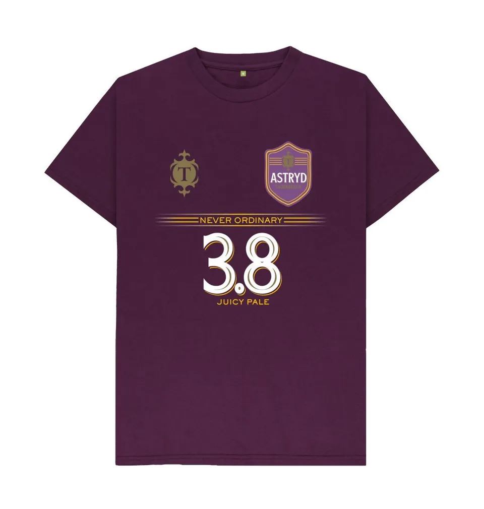 Thornbridge Astryd Football t-skjorte lilla økologisk bomull