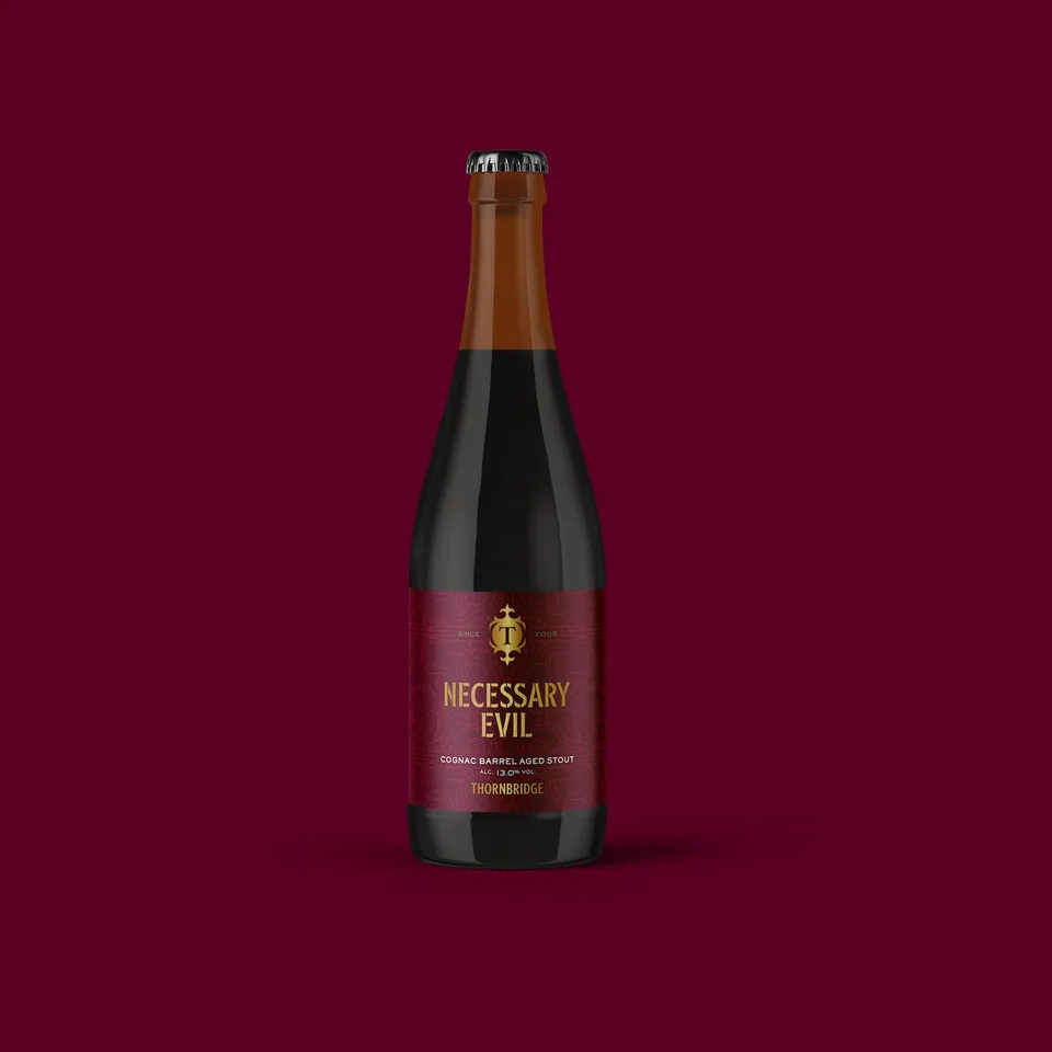 Thornbridge Necessary Evil stout øl 375ml 13% cognacfat
