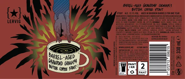 Lervig Granddad Graham's Butter Coffee Stout øl