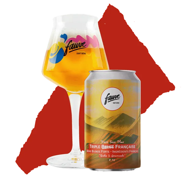Fauve Trois Fois Plus Triple øl 33 cl boks 8,5 %