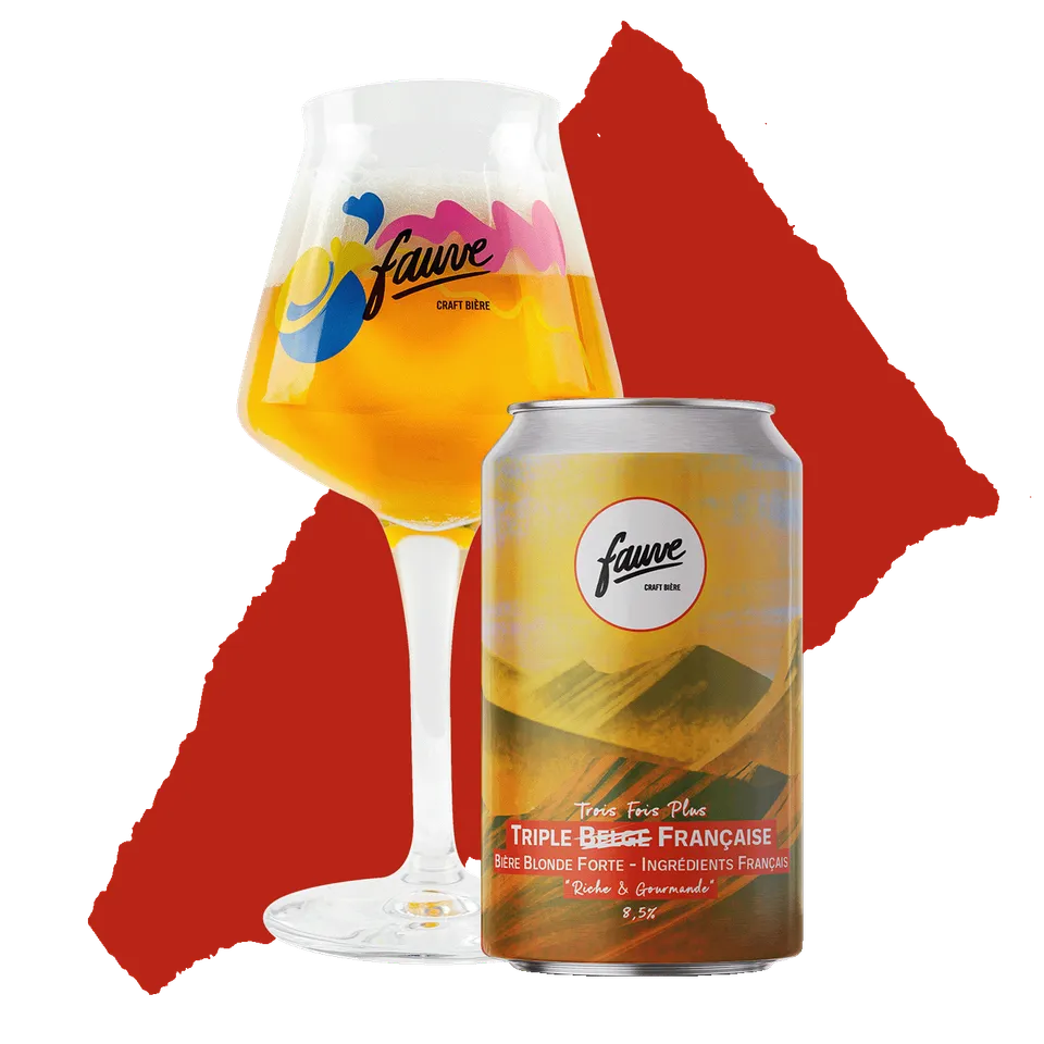 Fauve Trois Fois Plus Triple øl 33 cl boks 8,5 %