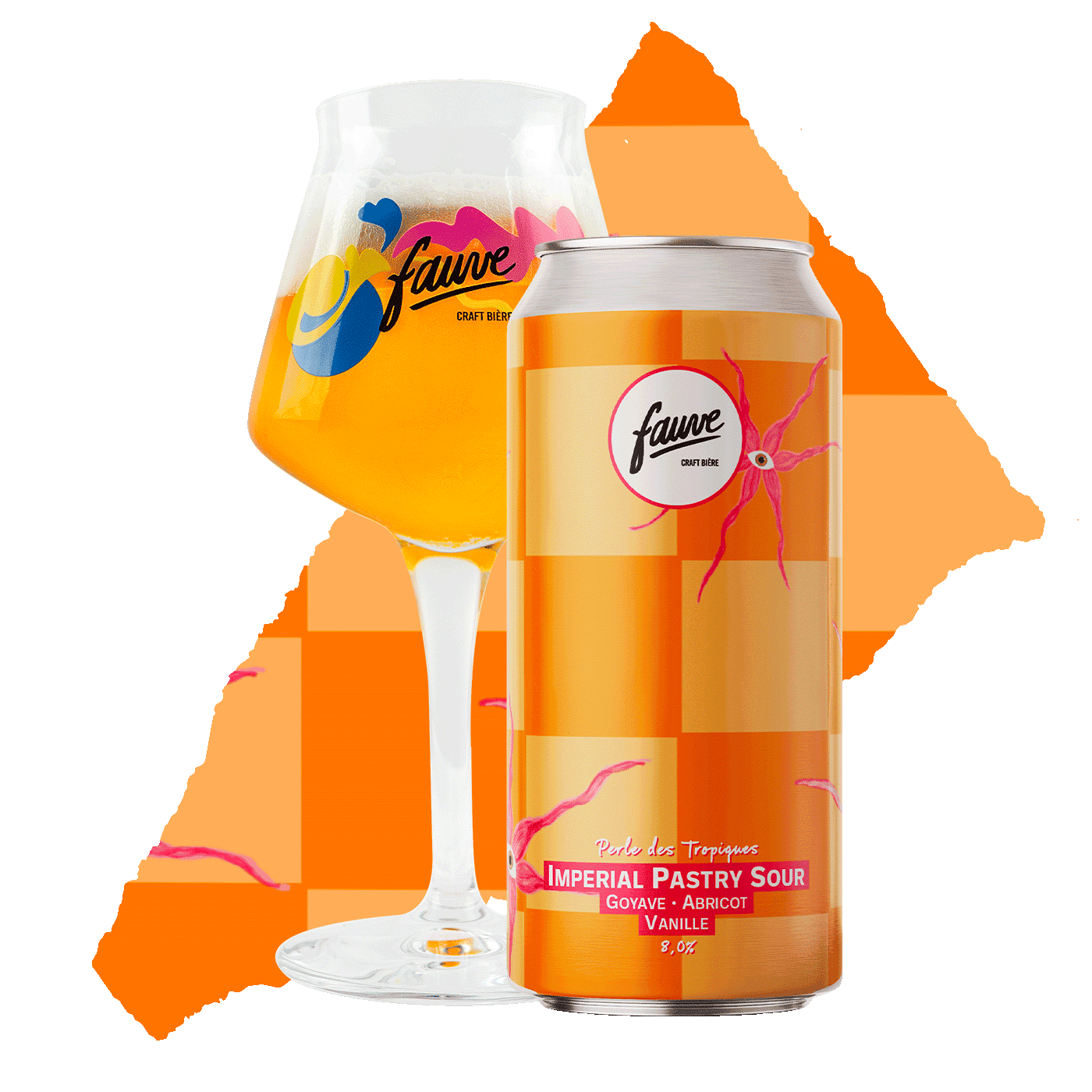 Fauve Perle des Tropiques Pastry Sour øl boks 44cL guava