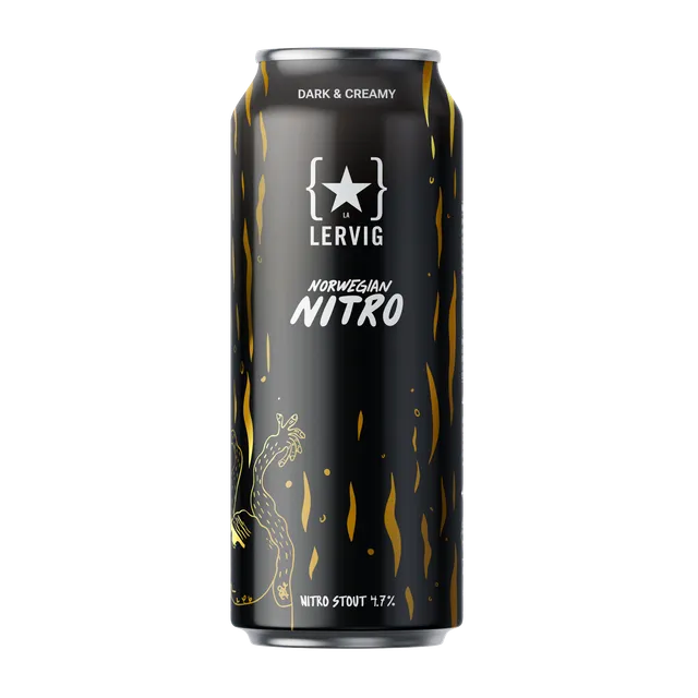 Lervig Norwegian Nitro stout øl 33 cl kremet