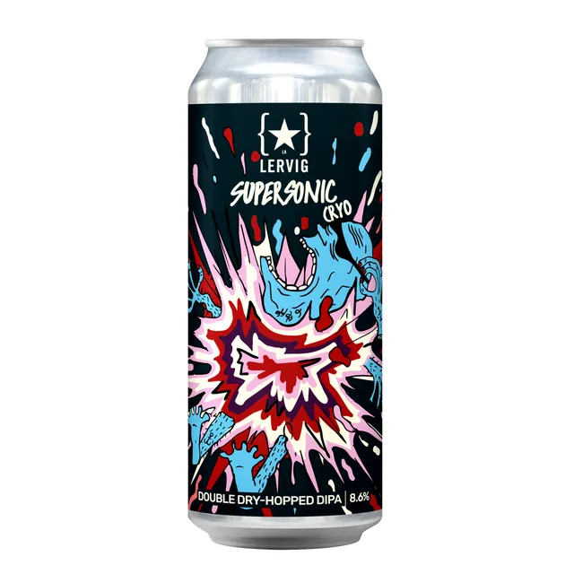 Lervig Supersonic Cryo IPA 330ml boks humlet