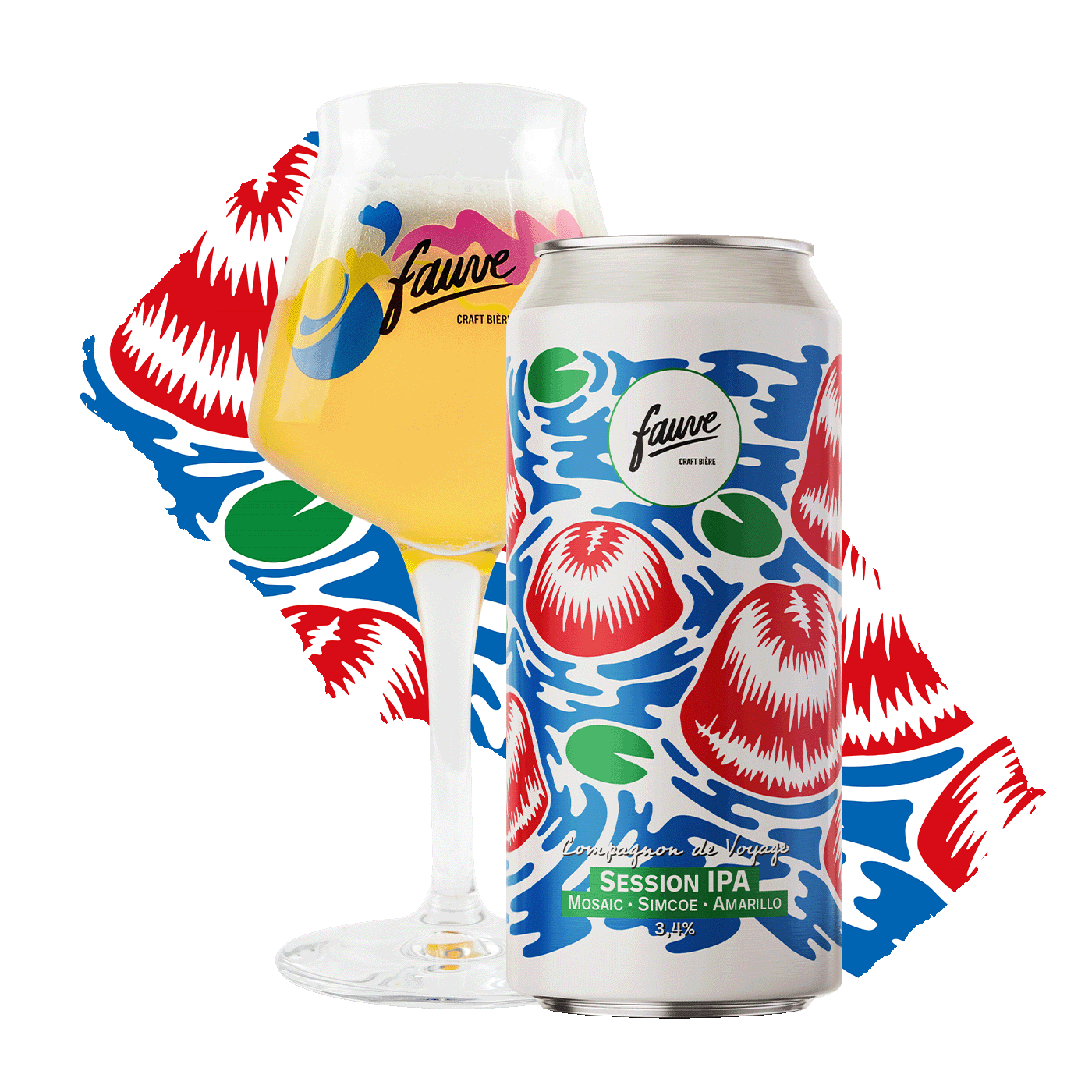 Fauve Compagnon de Voyage session IPA boks 44cL lett