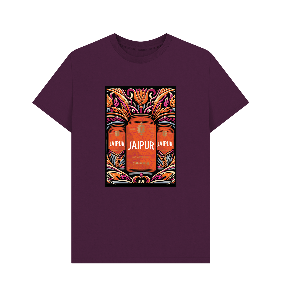 Thornbridge Jaipur Illustrated t-skjorte svart økologisk bomull