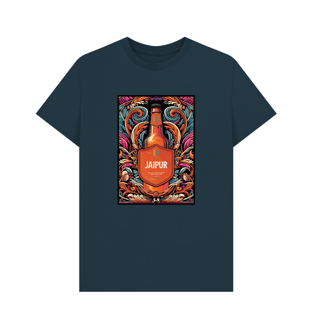 Thornbridge Jaipur Illustrated Tee t-skjorte hvit økologisk