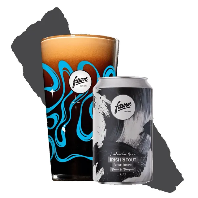 Fauve Avalanche Noire øl boks 33cl Irish Stout
