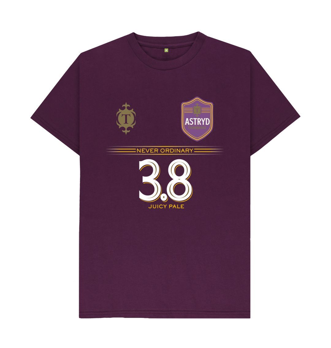 Thornbridge Astryd Football t-skjorte lilla økologisk bomull