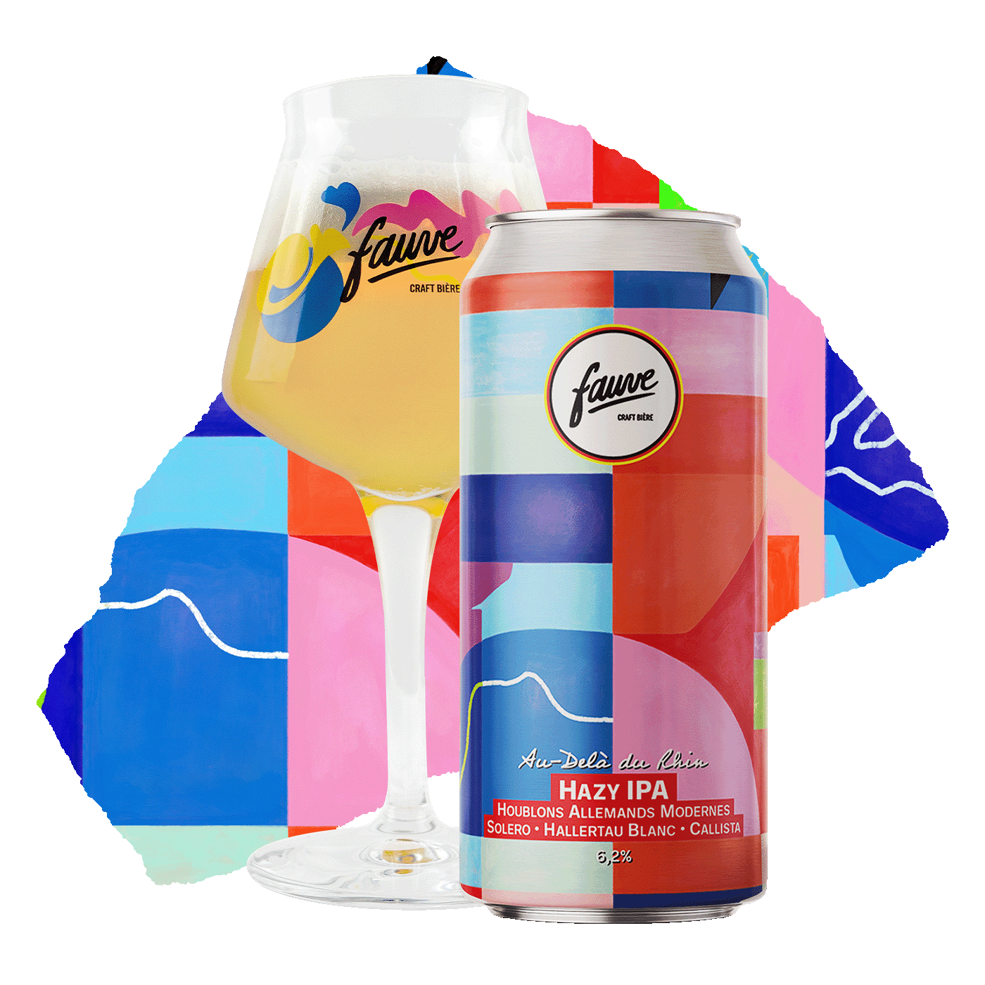 Fauve Au-delà du Rhin Hazy IPA øl 44cL tysk