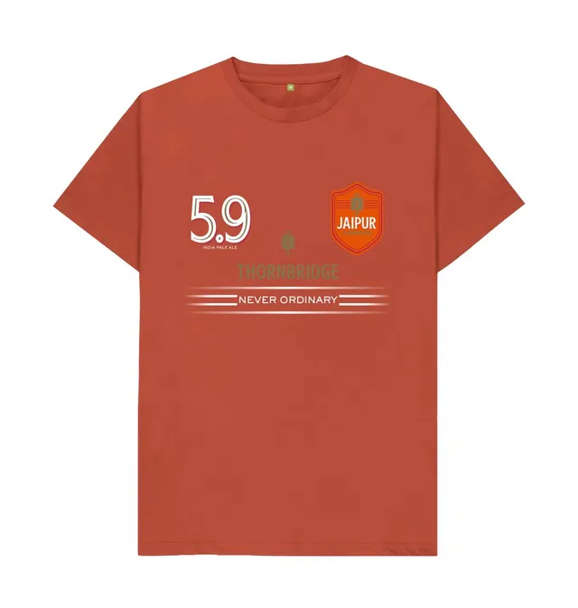 Jaipur Football Shirt Tee t-skjorte rust økologisk